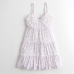 Nwt Hollister Purple Tiered Soft Knit 